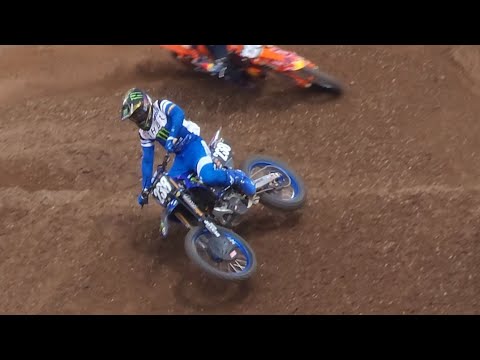 Haiden Deegan Vs Hunter Lawrence 2023 Salt Lake City 250 East Heat! 4K (Full Race) From The Stands