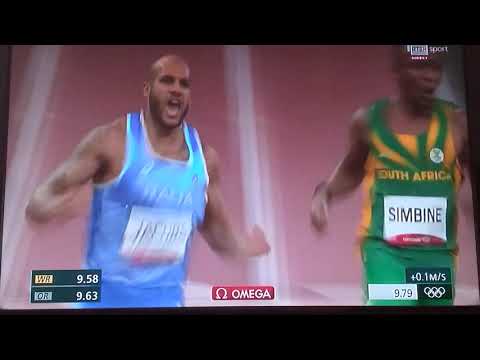 Marcel Jacobs wins men's 100 m final