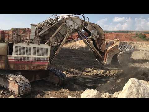 Terex RH170 Front Shovel Excavator Working And Cabin View
