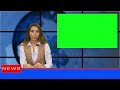 Female News Presenter In Broadcasting Studio With Green Screen Video Effects Link In Description