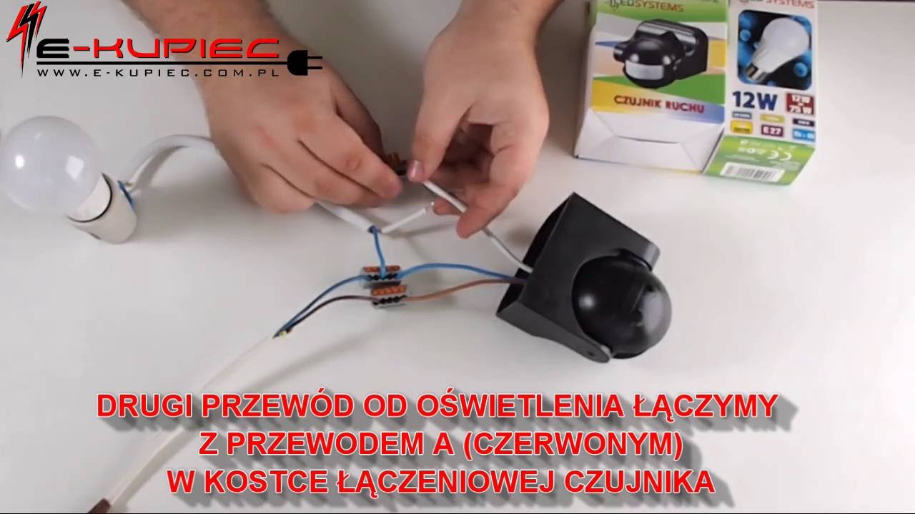 Jak podłączyć czujnik ruchu  Film instruktażowy www.e-kupiec.com.pl