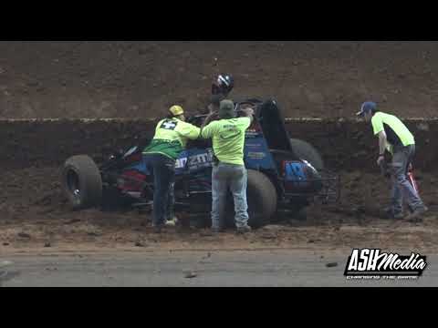 Wingless Sprints: Casey O'Connell Crash - Archerfield Speedway