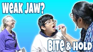 Weak Jaw? Autism? Try This Bite Strength Exercise for Speech 👦🏽🦷 | Autism PT #11