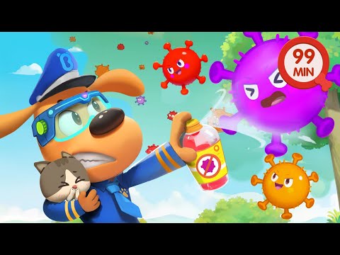 Virus Showdown | Good Habits | Cartoons for Kids | Sheriff Labrador