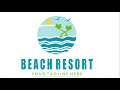 Beach Hotel And Resort Logo Design Online Professioanl Beach Resort Logo For 35