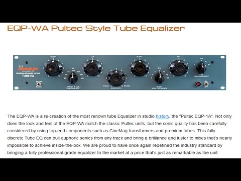 Warm Audio EQP WA Equalizer Overview