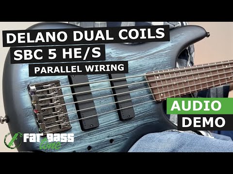 Delano SBC HE/S (Parallel Wiring) Dual Coil Soapbar Bass Pickups Demo