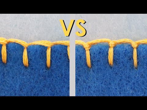 BLANKET STITCH vs BUTTONHOLE STITCH: Sewing Skills: Quick Overview. Hand Sewing