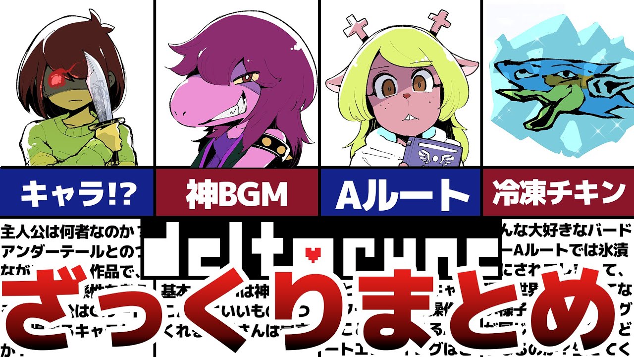 【Deltarune】作業用　デルタルーンのざっくりまとめ