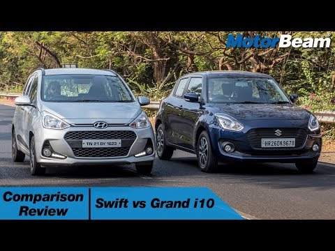 Maruti Swift vs Hyundai Grand i10 - Shootout | MotorBeam