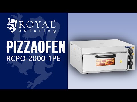 Video - Pizzaofen - mit Schamottestein - 1 Kammer - 2000 W - Royal Catering 