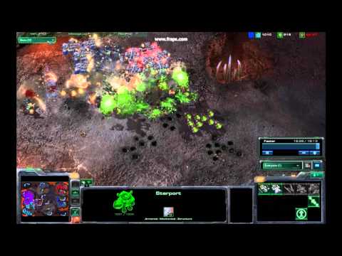 Baneling Ambush vs Bioball and some Tanks