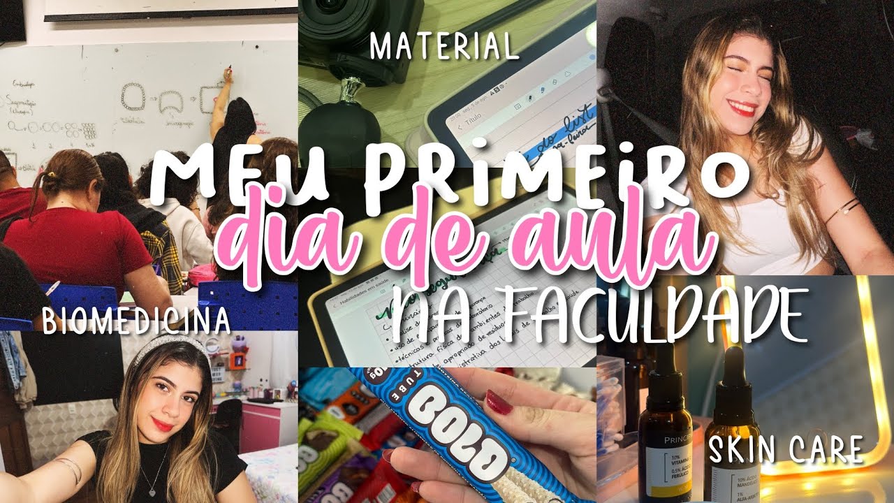 MEU PRIMEIRO DIA DE AULA NA FACULDADE de biomedicina 🧠🫀🫁 +rotina nova
