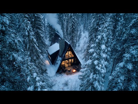 Insane A Frame Cabin Tour | Modern Nordic Winter Retreat with Sauna & Fireplace