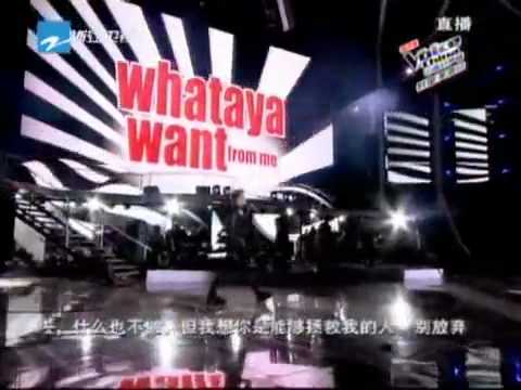 Whataya Want From Me - Adam Lambert ft. Zhang Wei [The Voice China contestant]