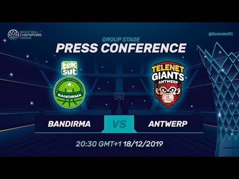 Teksüt Bandirma v Telenet Giants Antwerp - Press Conference - Basketball Champions League 2019-20