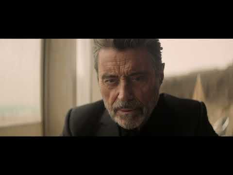 American Star trailer frame with Ian McShane overlooking the Atlantic from Fuerteventura cliffs