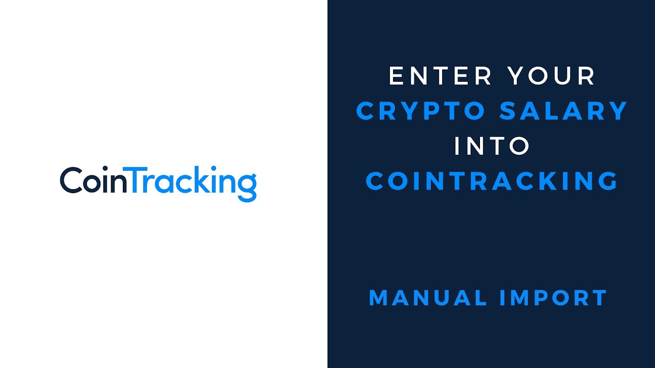 How to enter your crypto salary as income in CoinTracking