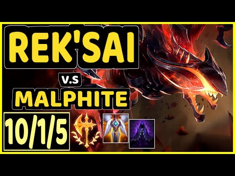 KREOX (REK'SAI) vs MALPHITE - 10/1/5 KDA JUNGLE GAMEPLAY - EUW Ranked GRANDMASTER