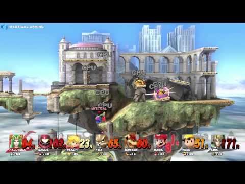 Super Smash Bros - Legendary Battle - 99 Stock 8 Player Battle (Palutena) (Wii U)