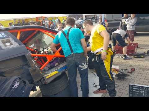 Drift Masters GP 2017 Torun E4: Kestutis Kelpsa crash damage