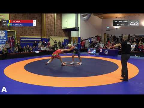 1/4 WW - 72 kg: A. ANGHEL (ROU) v. A. FRANSSON (SWE)