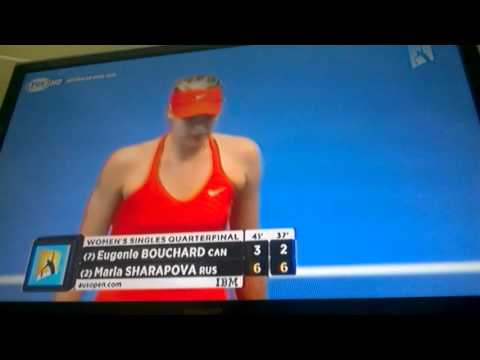 Arrogant Eugenie Bouchard´s cold handshake vs Maria Sharapova-Australian Open 2015