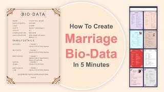 Best Online marriage biodata maker Websites - Create Your Free biodata🔥 | Create marriage biodata