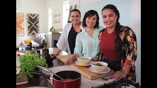 Youtube thumbnail for Poet's Fish Soup and Marinated Lamb Chops with Zucchini Salad by Karena & Kasey Bird
