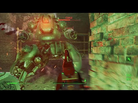 Sarge Robot Fight in Castle, Fallout 4
