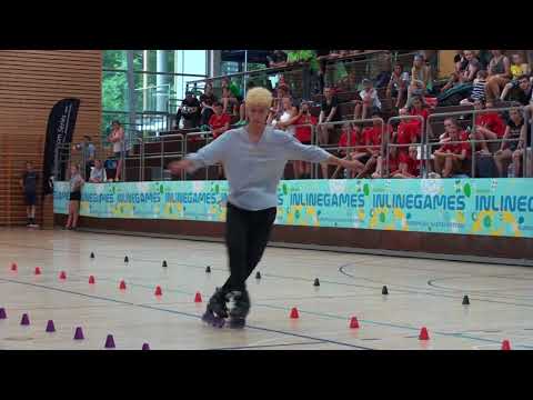 2018 Inline Games  Berlin Classic Slalom Senior Men 1st Place Degli Agostini Valerio (