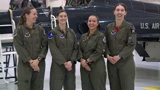 All Female T-38 Pilots Perform Flyover on CPKC Stadium March 2024 [Part1]