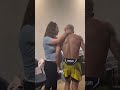 Jose Aldo consoled by his wife after losing at #UFC278