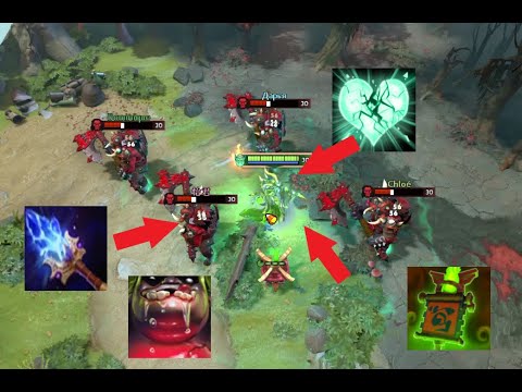 7.34 Necrophos does highest DPS with Healing ward and Pudge shard