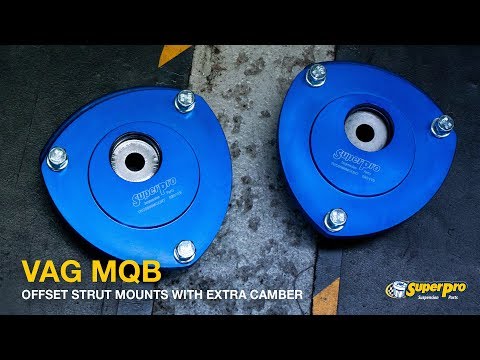 VAG MQB Offset Strut Mounts With Extra Camber - TRC5000