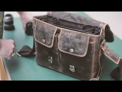 Greenburry Vintage Kameratasche Leder antik braun 1594