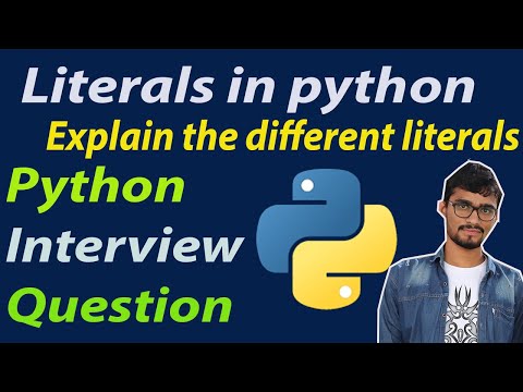 Python Tutorial Python Literal Basic Literal In Python Python Interview Question