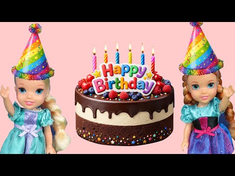 Little Anna's Birthday 2026 ! Elsa toddlers & friends - cake - gifts - fun - singing - Barbie dolls