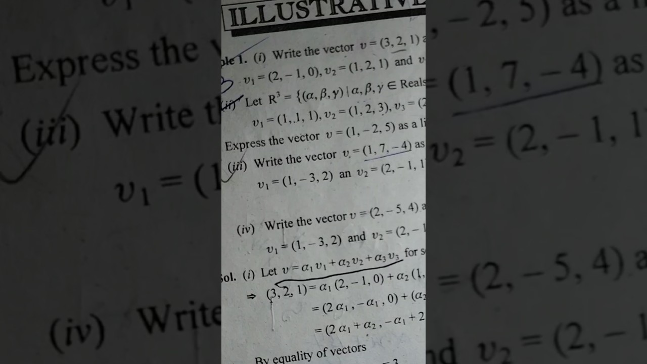 Examples of linear span linear combination