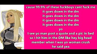Nicki Minaj - Down In The Dm (Lyrics) Remix Ft Yo Gotti
