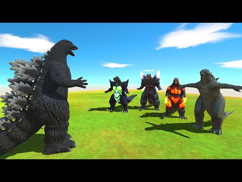 Heisei Godzilla VS Godzilla 2014 VS Super Godzilla and Godzilla Evolution - ARBS Battle
