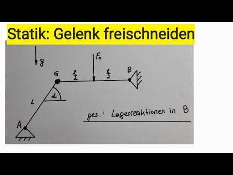 Statik: Gelenk freischneiden [Technische Mechanik, Statik, Kinetik]