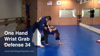 Hapkido One Hand Wrist Grab Defense 34