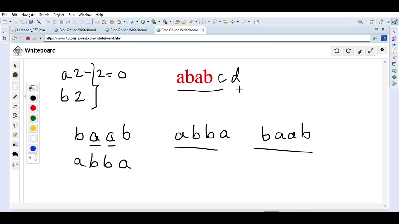 Leetcode 267  Palindrome Permutation II