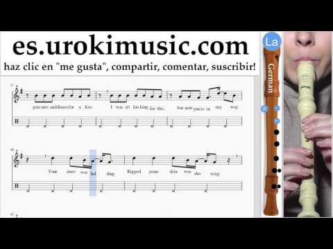 Tutorial de flauta dulce G. Carly Rae Jepsen - Call Me Maybe Parte#2 um-927