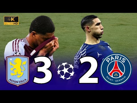 ASTON VILLA 3-2 PSG | UEFA CHAMPIONS LEAGUE HIGHLIGHTS & GOALS 2025 #ucl