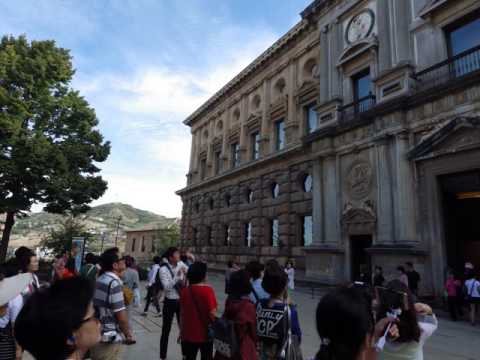 Granada. Gardens and palazzo of Alhambra