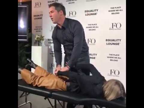 JULIANNE HOUGH RECEIVES BIZARRE BODY TREATMENT