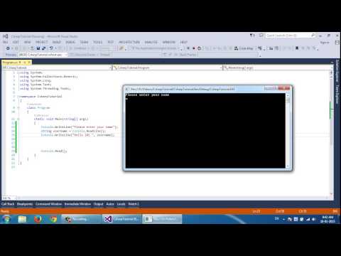 Reading and writing to console - C# Tutorial