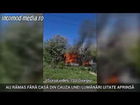 Locuință din Naipu, județul Giurgiu, arde ca o torță